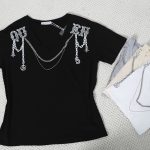 Playera con estampado de cadenas-T183 - 2