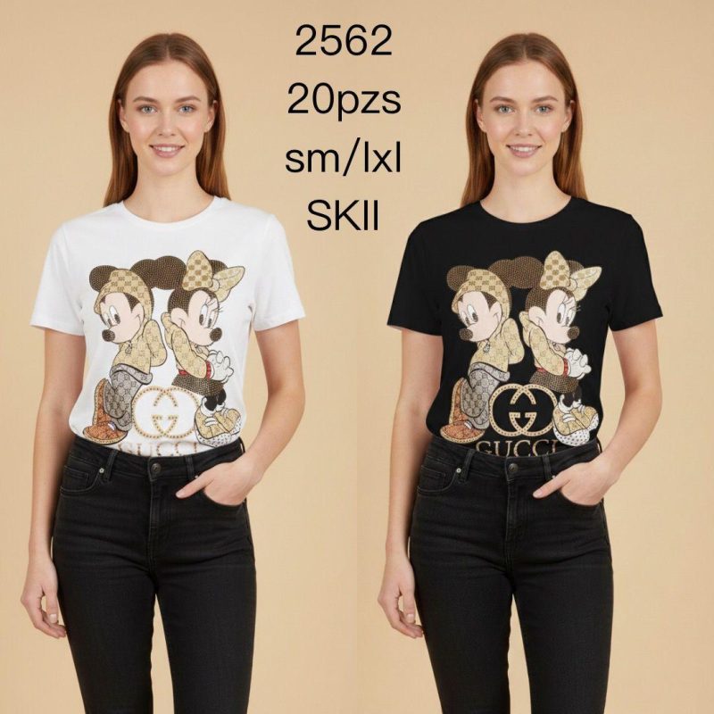Playera con estampado de personajes-2562
