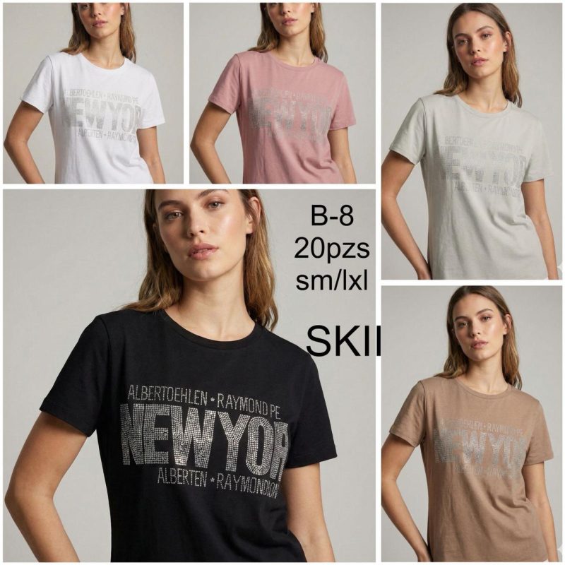 Playera con estampado New York-B-8