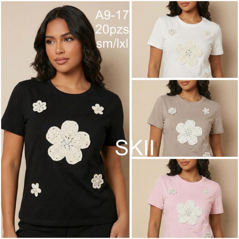 Playera con flores-A9-17