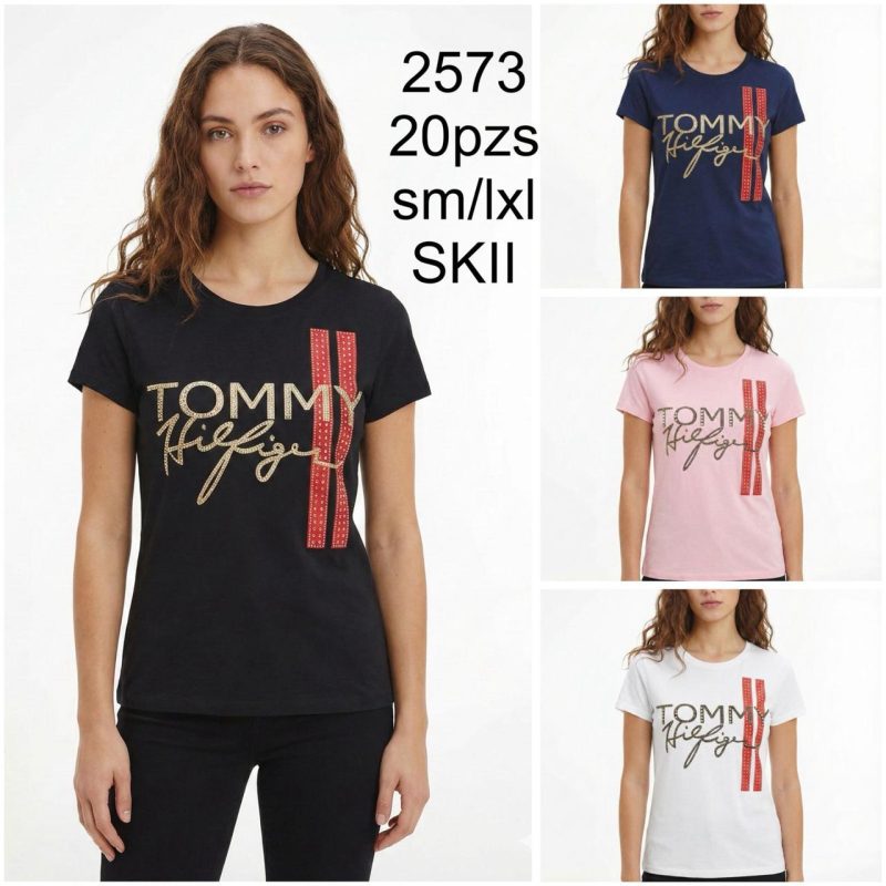 Playera  con logo dorado-2573