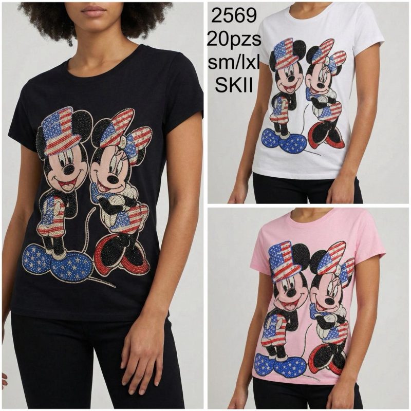Playera Mickey y Minnie-2569