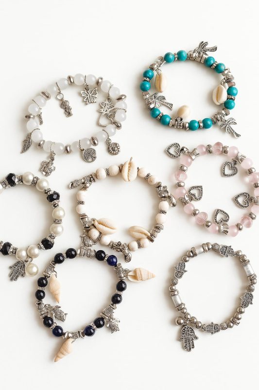 PULCERAS CRISTAL CON DIJES METALICOS-P987