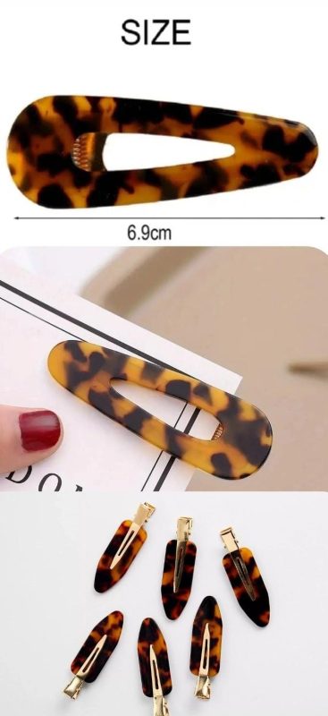 Set de pasadores para el cabello con estampado animal print-7X8