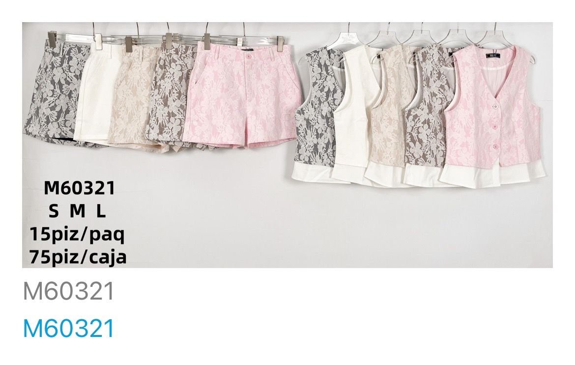 Shorts y chalecos de encaje-M60321