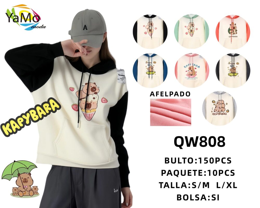 Sudadera Afelpada Capybara-QW808