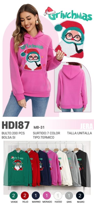 Sudadera con capucha Grinchmas-HDI87
