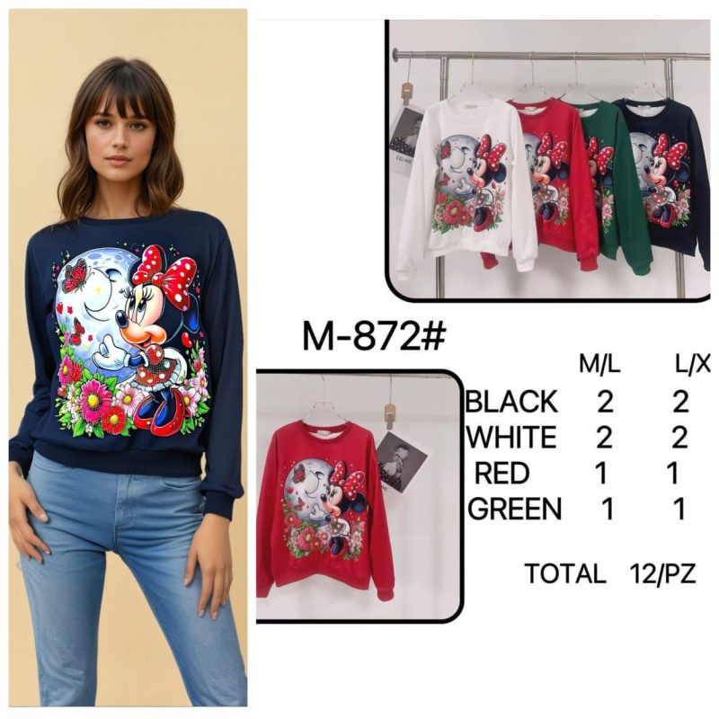 Sudadera con diseño de Minnie Mouse-M-872