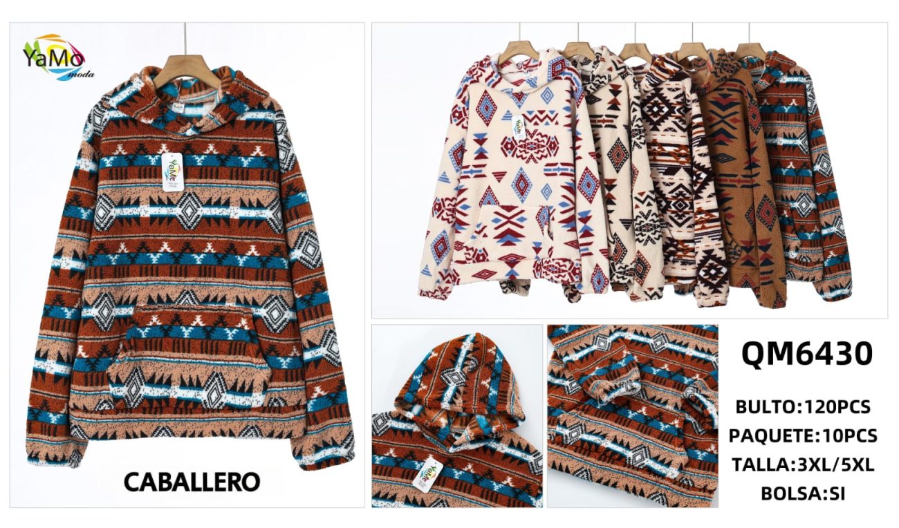 Sudadera con estampado tribal Caballero-QM6430