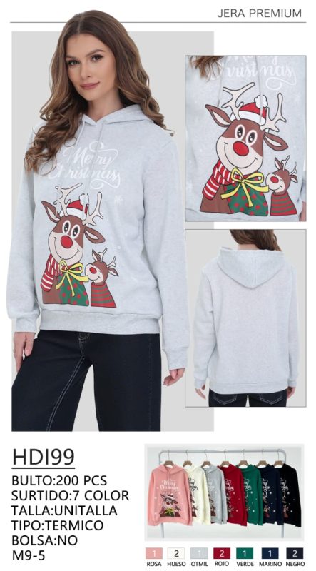 Sudadera con diseño navideño-HDI99