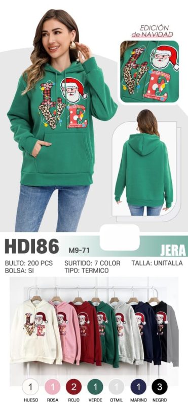 Sudadera Navideña con Estampado-HDI86
