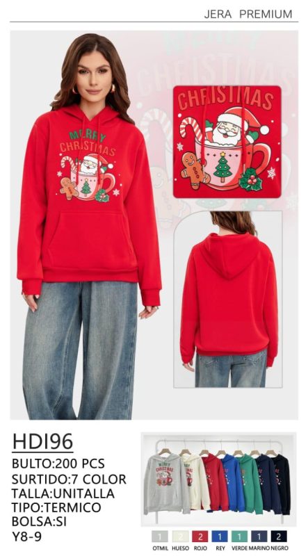 Sudadera Navideña con Gorro-HDI96
