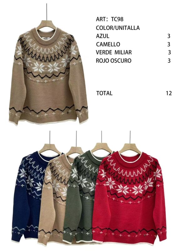 Suéter con diseño navideño-TC98