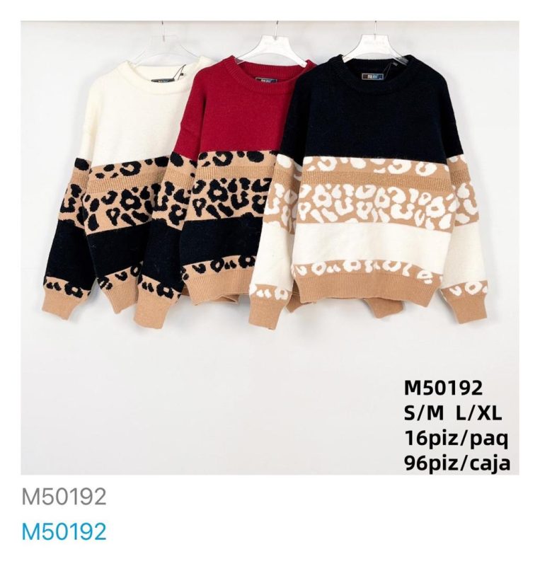 Suéter con estampado animal-M50192