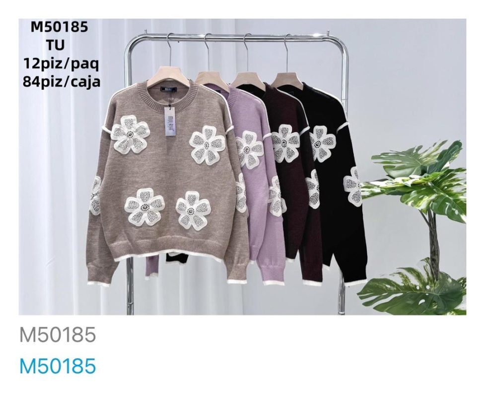 Suéter con flores-M50185