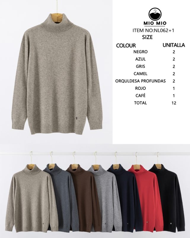 Suéter de cuello alto-NL062+1
