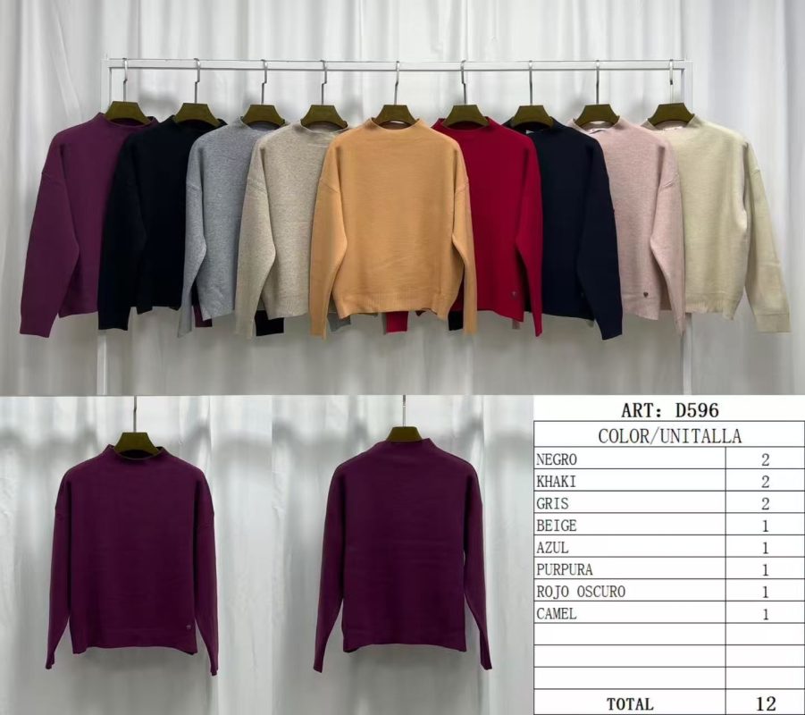 Suéter de cuello alto-D596