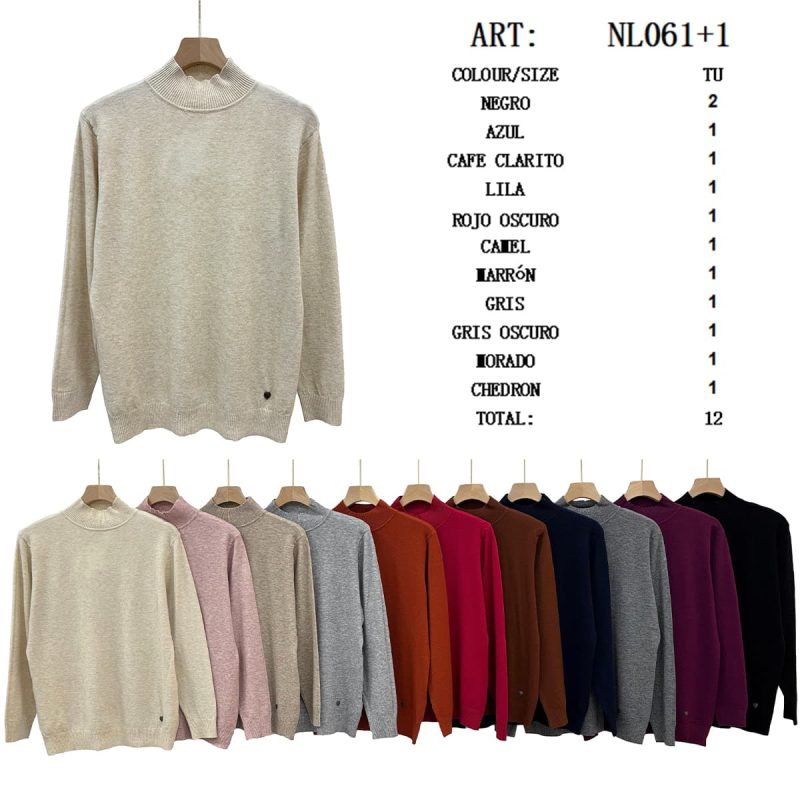 Suéter de cuello alto-NL061+1