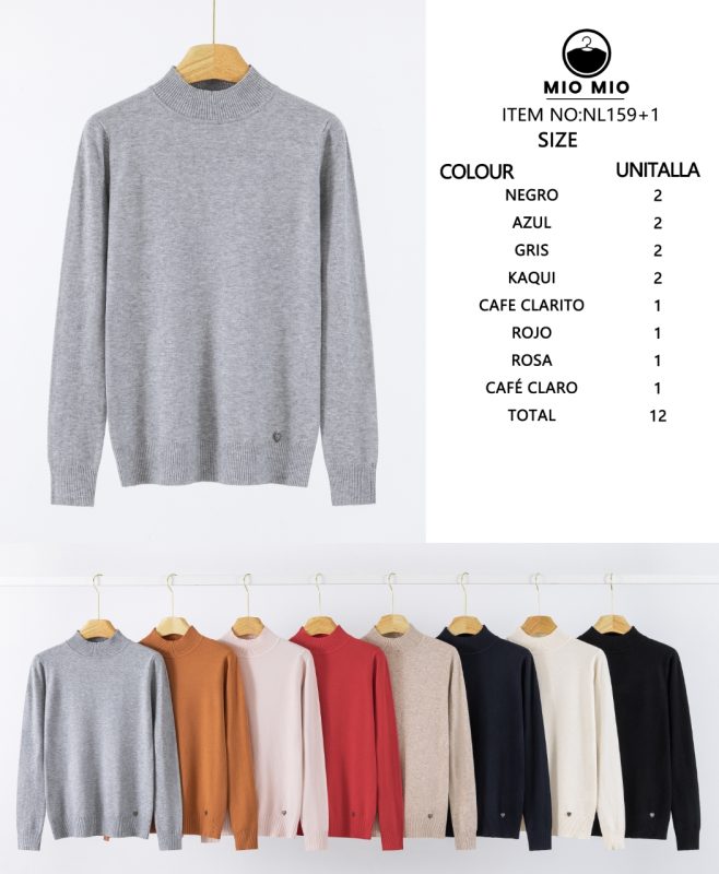 Suéter de cuello alto-NL159+1