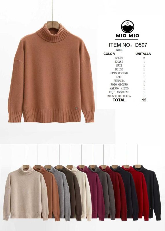 Suéter de cuello alto-D597