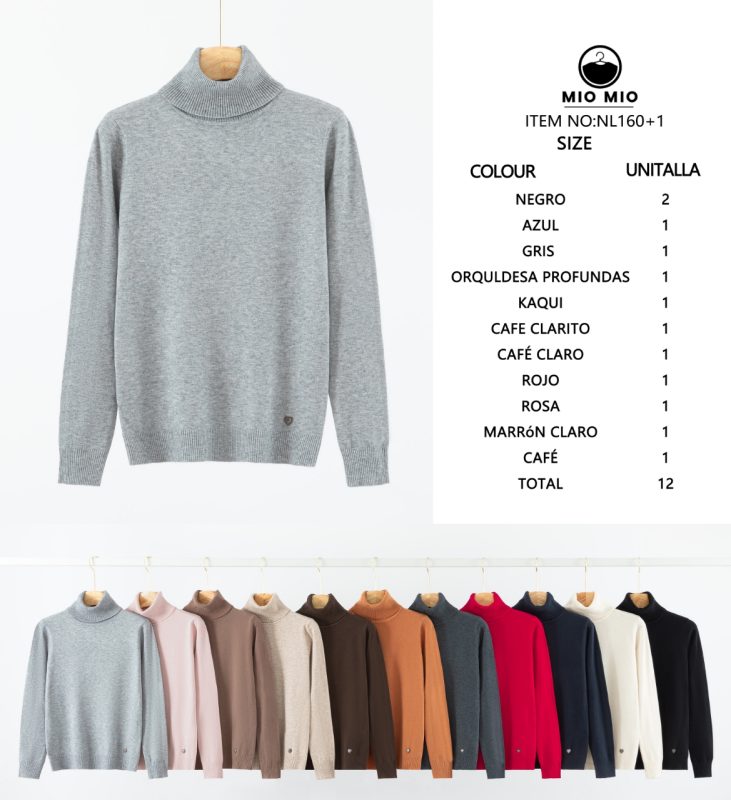 Suéter de cuello alto-NL160+1