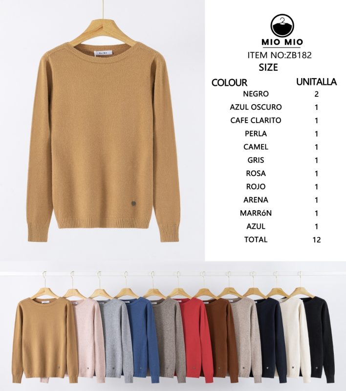 Suéter de punto con corazón-ZB182