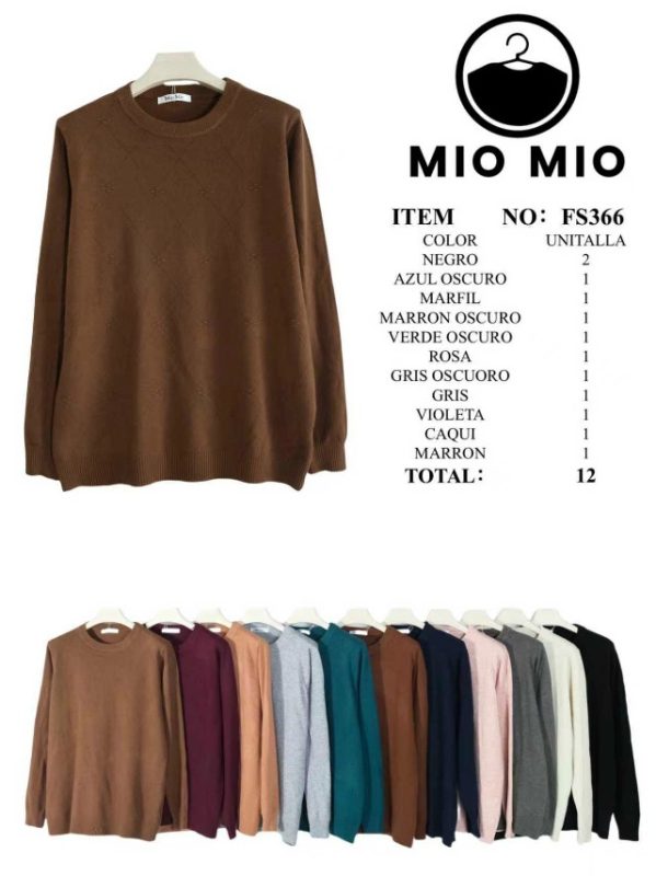 Suéter de punto con diseño-FS366