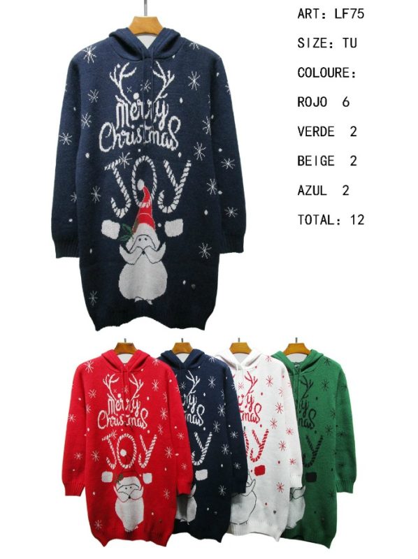 Suéter Navideño con Capucha-LF75