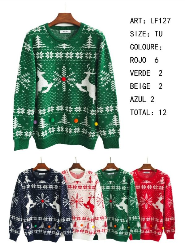 Suéter Navideño con Diseño-LF127