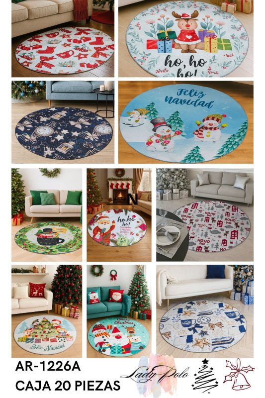 Tapetes redondos navideños-AR-1226A