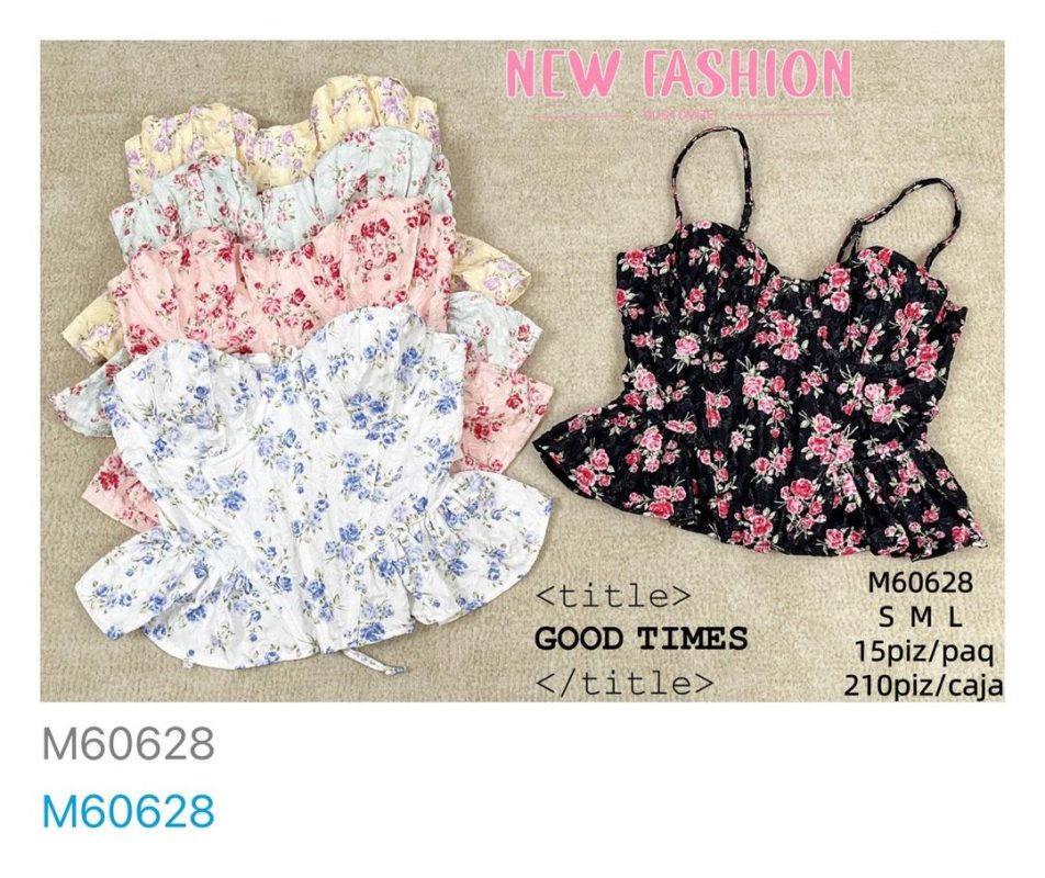 Top con estampado floral-M60628