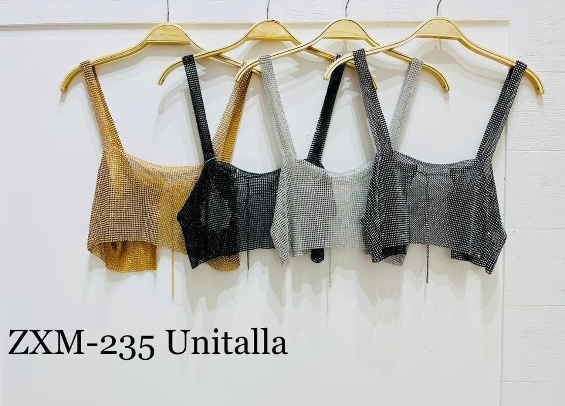 Top de malla brillante-ZXM-235