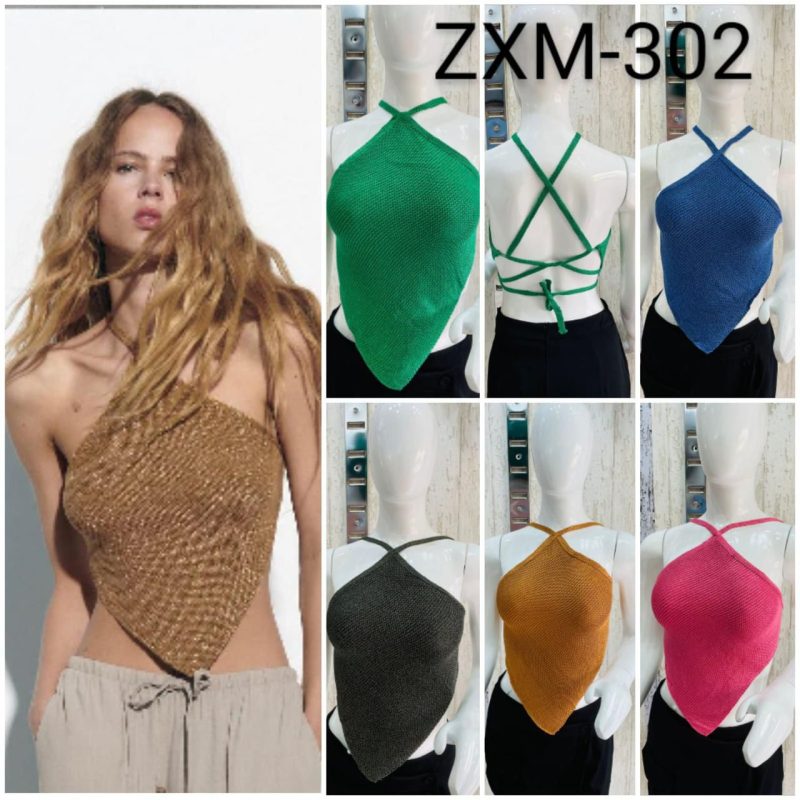 Top halter de punto-ZXM-302
