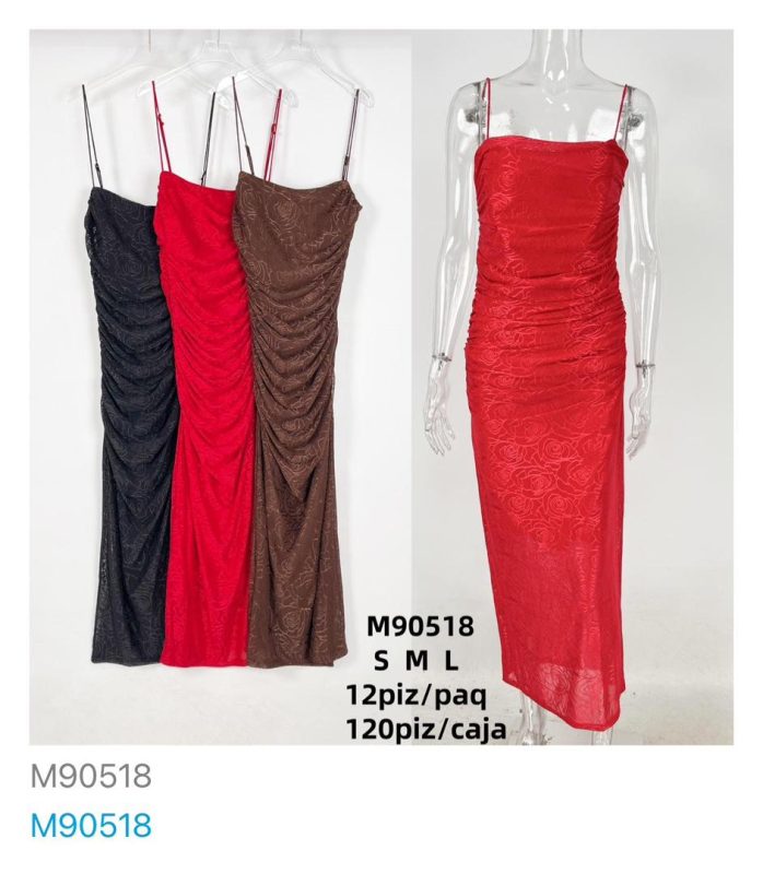 Vestido ajustado con textura-M90518