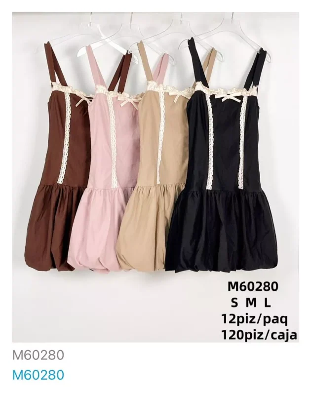 Vestido con encaje-M60280