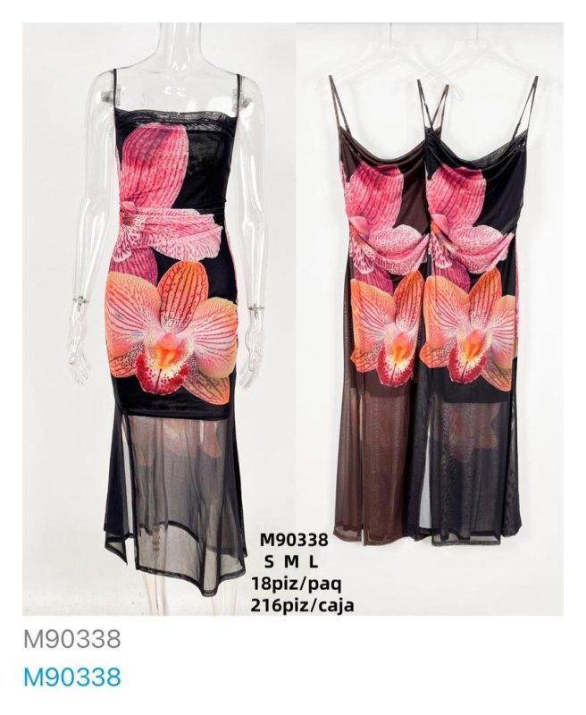 Vestido con estampado floral-M90338