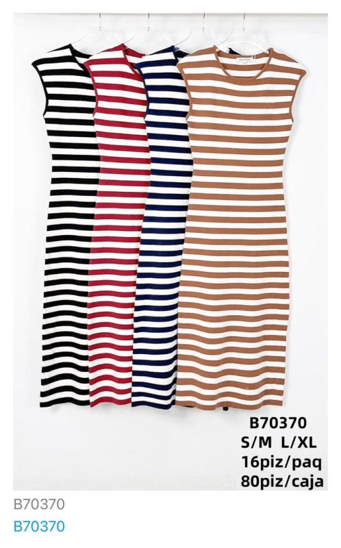Vestido de rayas-B70370