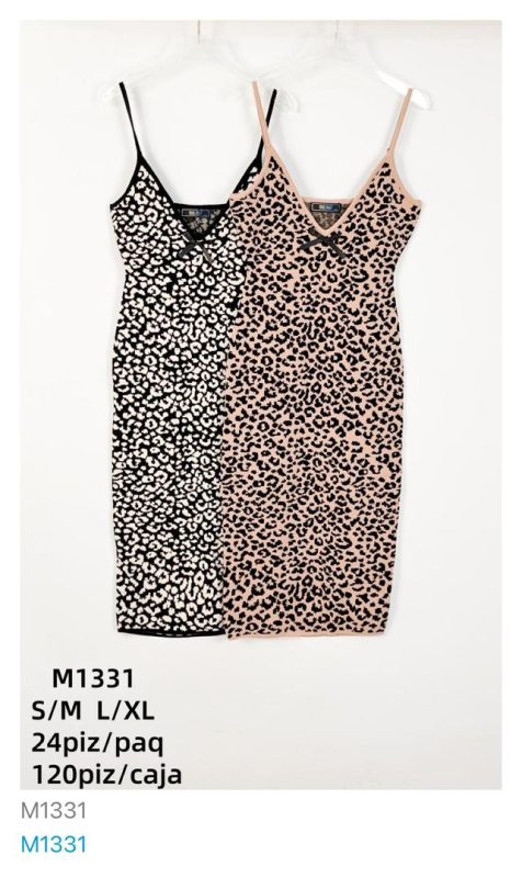 Vestido de tirantes con estampado animal-M1331