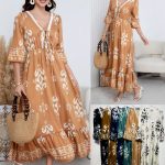 Vestido estampado bohemio-A1020 - 1