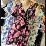 Vestido floral maxi con cinturón-A1025 - 2