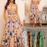 Vestido floral largo-A1583 - 1