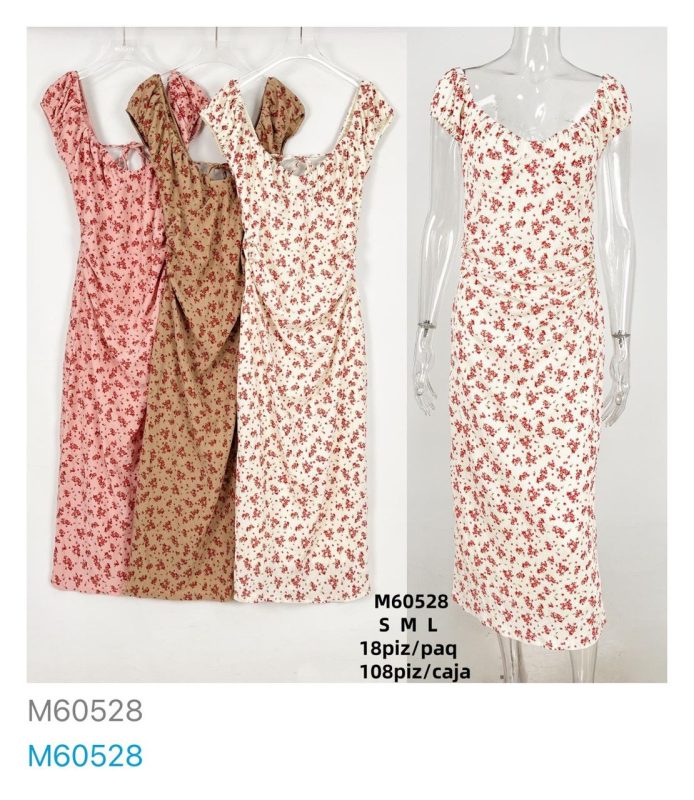 Vestido floral midi-M60528