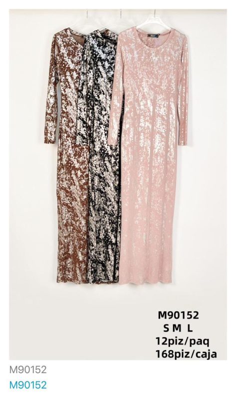 Vestido Largo con Textura-M90152