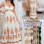 Vestido largo con bordados-A1082 - 1