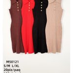 Vestido tejido con cuello-M50121 - 1