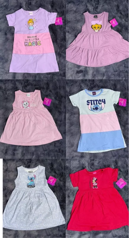 Vestidos de niña con diseños de personajes-VESTO