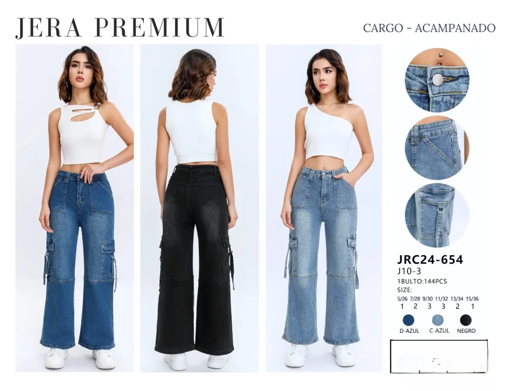JRC24-654-AZUL - Jeans Cargo Acampanado Jera Premium-6-JRC24-654-AZUL
