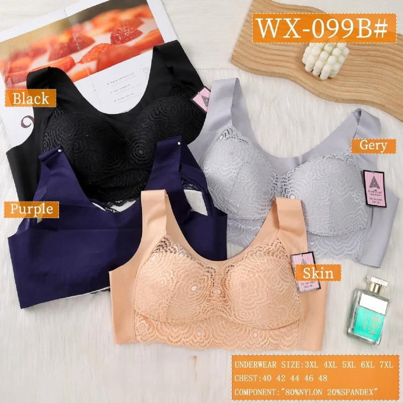 Sujetadores deportivos con diseño de encaje-WX-099B