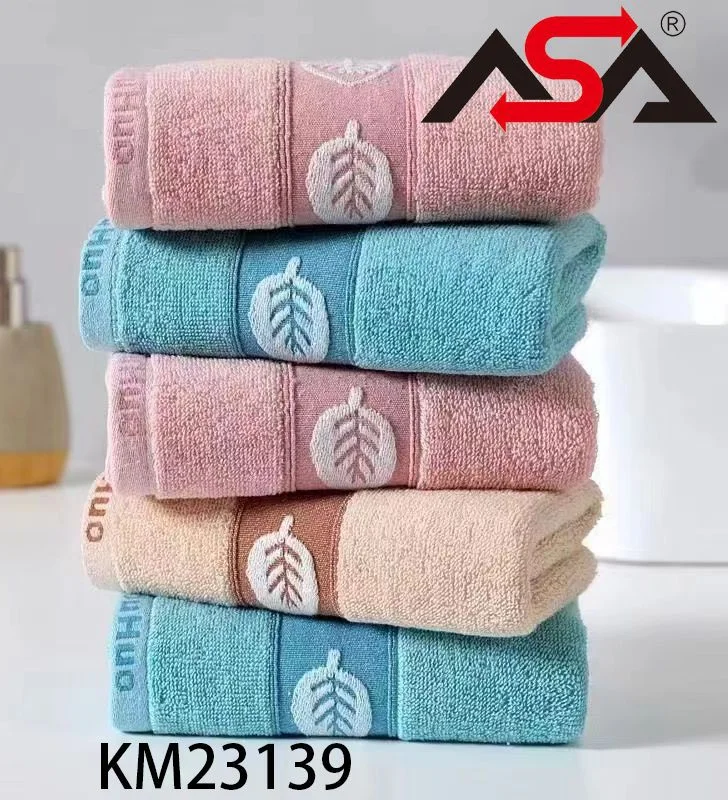 Toalla de baño con diseño de hojas-0-KM23139