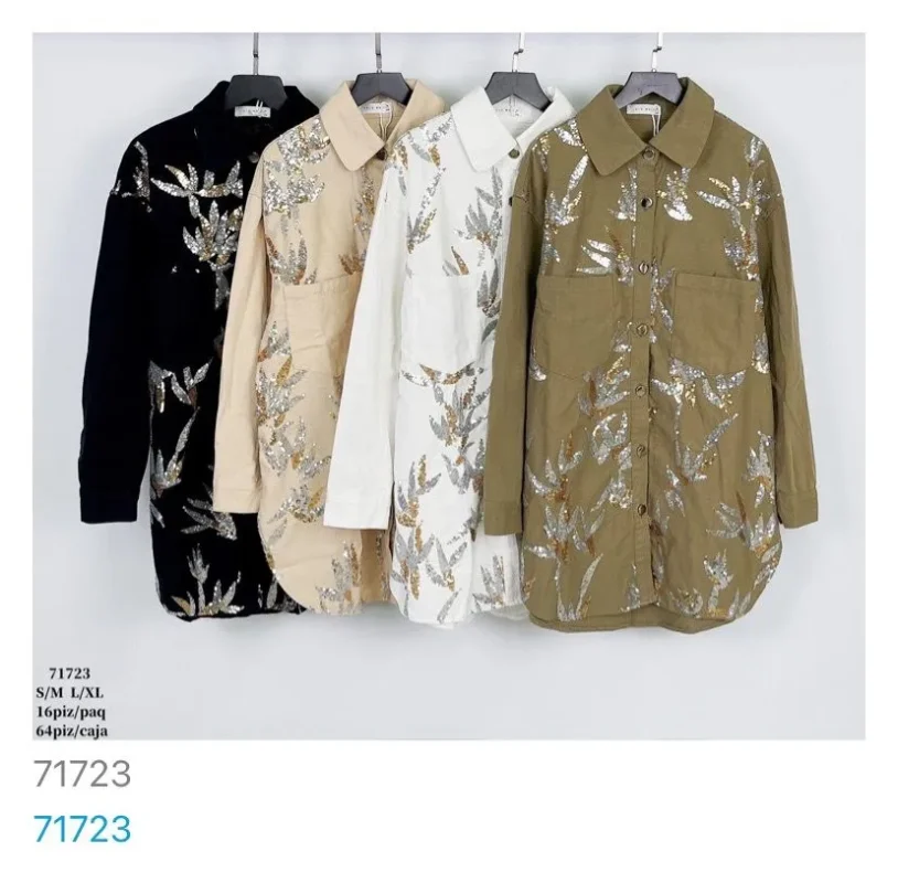 Camisa Larga Brillante-71723-0-71723